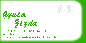 gyula zizda business card